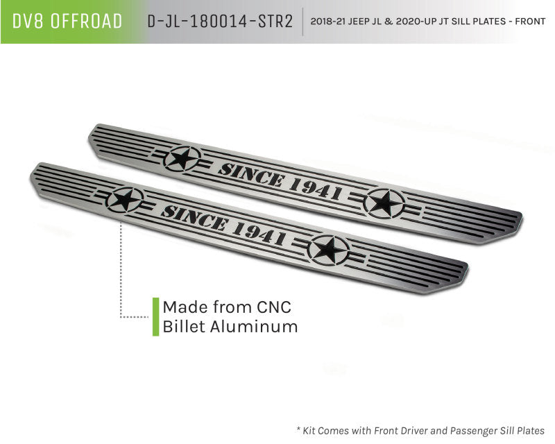 DV8 Offroad 2018-2019 Jeep Gladiator JL Front Sill Plates DV8 Offroad
