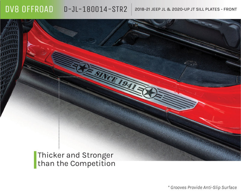 DV8 Offroad 2018-2019 Jeep Gladiator JL Front Sill Plates DV8 Offroad