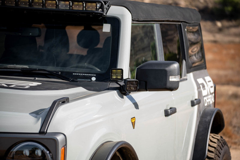 DV8 Offroad 2021 Ford Bronco A Pillar Dual Light Pod Drop Mounts-Light Mounts-DV8 Offroad