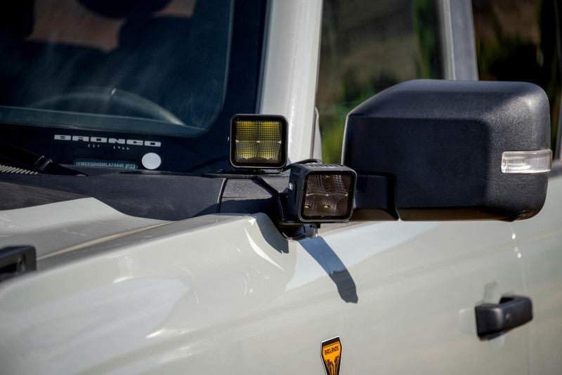 DV8 Offroad 2021 Ford Bronco A Pillar Dual Light Pod Drop Mounts-Light Mounts-DV8 Offroad