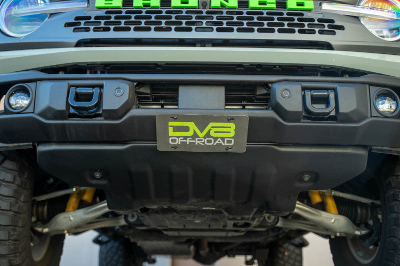 DV8 Offroad 2021 Ford Bronco Capable Bumper Slanted Front License Plate Mount-Uncategorized-DV8 Offroad-810087813000-