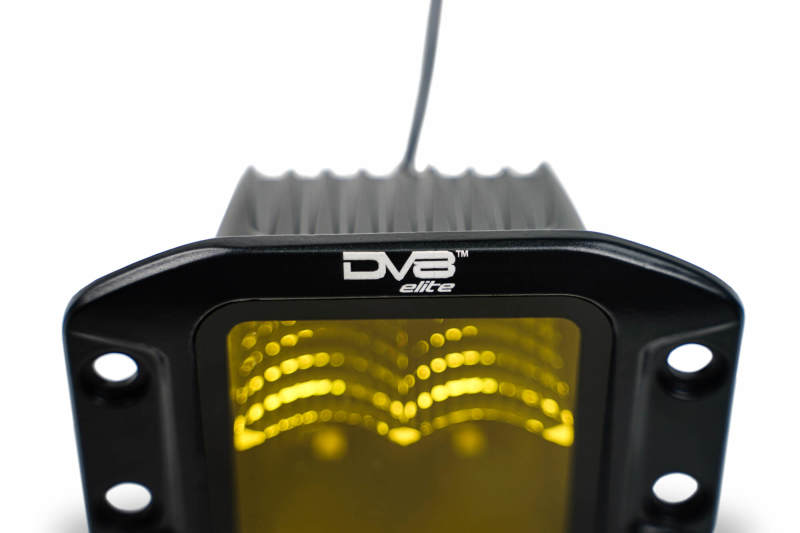DV8 3-Inch Elite Series LED Amber Flush Mount Pod Light - DV8 Offroad DVEBE3FMW40W-A