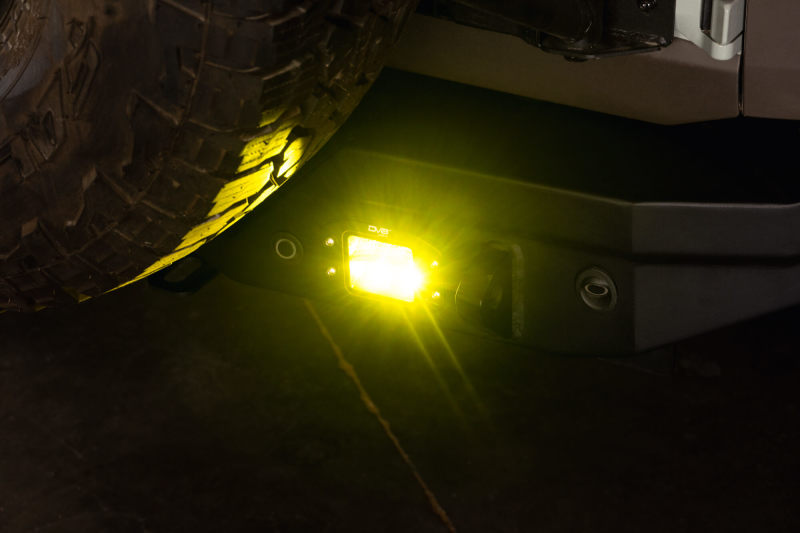 DV8 3-Inch Elite Series LED Amber Flush Mount Pod Light - DV8 Offroad DVEBE3FMW40W-A