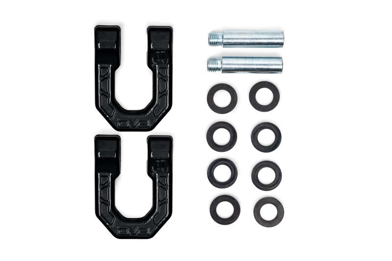 DV8 Offroad Elite Series D-Ring Shackles - Pair (Black)-Bumper Accessories-DV8 Offroad-810087812317-