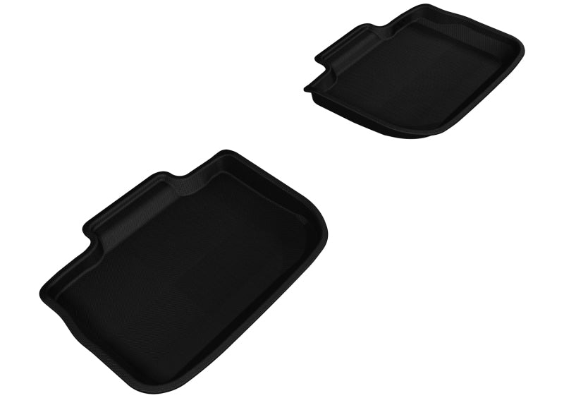 3D MAXpider 2011-2020 Dodge/Chrysler Charger/300/300C Kagu 2nd Row Floormats - Black-Floor Mats - Rubber-3D MAXpider