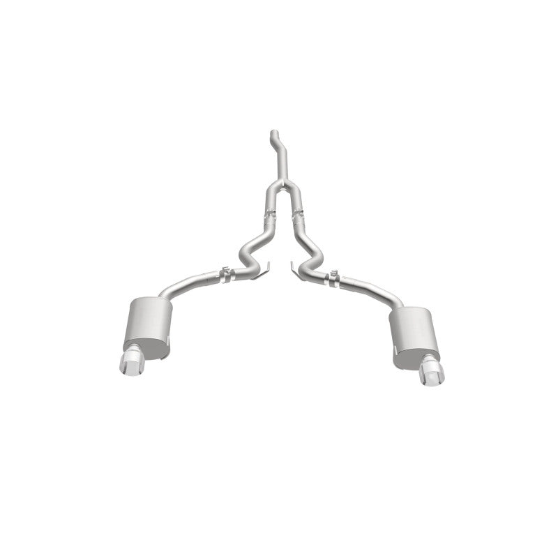 MagnaFlow Cat Back, SS, 2.5in, Street, Dual Split Polished 4.5in Tips 2015 Ford Mustang Ecoboost Magnaflow