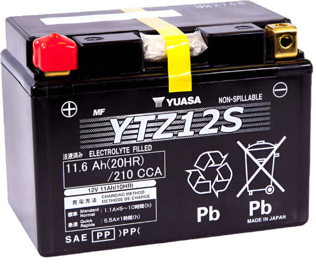 Yuasa YTZ12S Maintenance Free AGM 12 Volt Battery-Batteries-Yuasa Battery