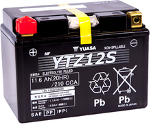 Load image into Gallery viewer, Yuasa YTZ12S Maintenance Free AGM 12 Volt Battery-Batteries-Yuasa Battery