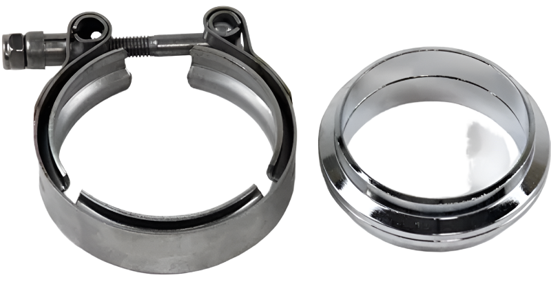 Granatelli 3.5in V-Band Mild Steel Flat Flanges w/Clamp Granatelli Motor Sports