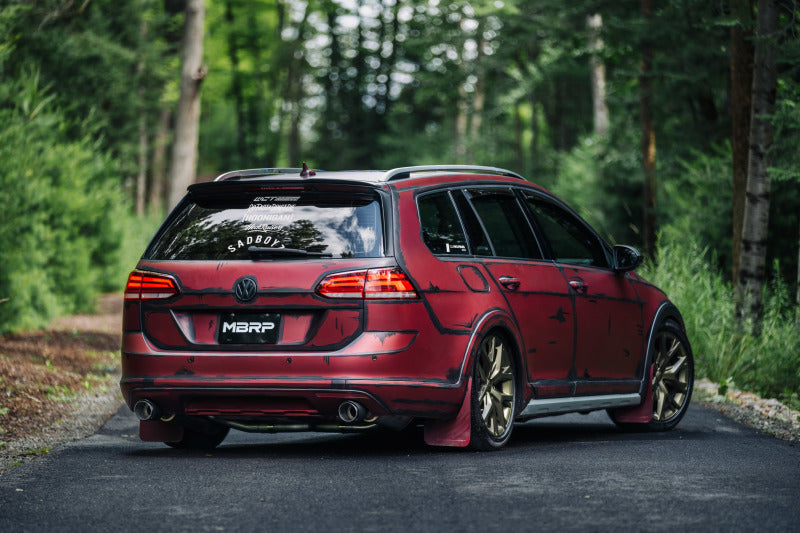 MBRP 17-19 VW Golf Sportwagen/Alltrack 1.8T T304SS 3in Cat-Back 2.5in Dual Split Rear w/ CF Tips MBRP
