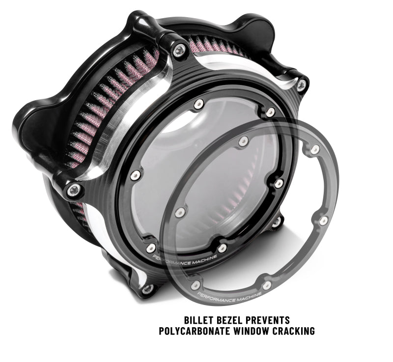 Performance Machine Vision Air Cleaner (W/ Bezel) - Contrast Cut-Air Filters - Direct Fit-Performance Machine
