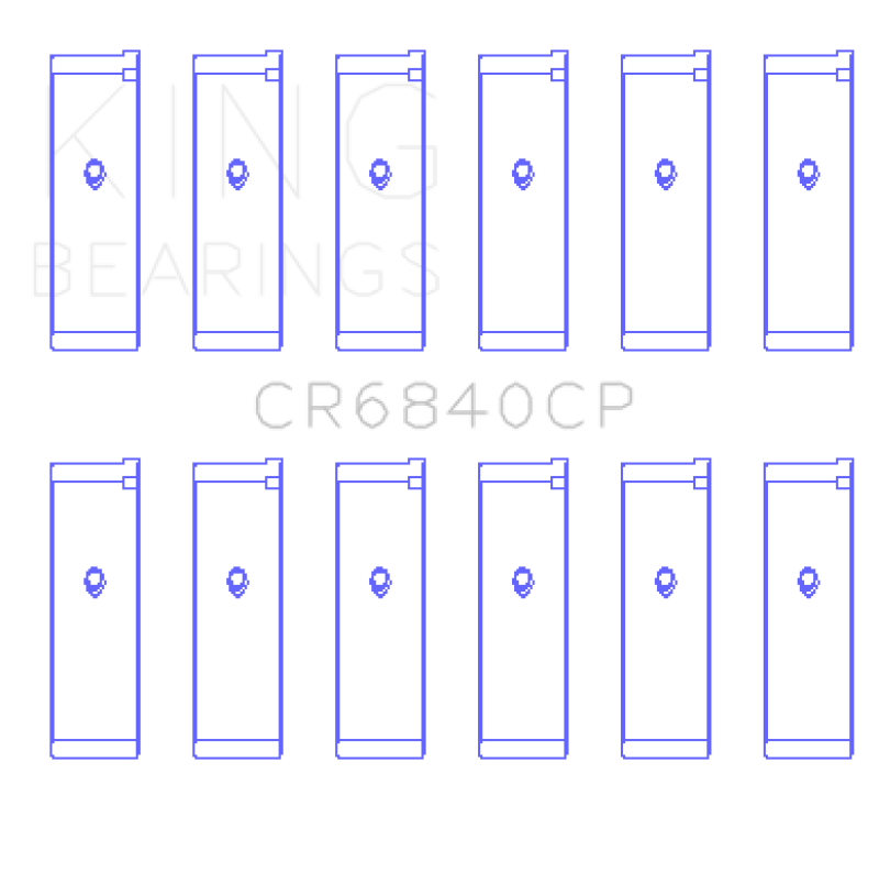 King 2005-2012 Nissan VQ40DE 6 Cyl (Size STD) Rod Bearing Set-Bearings-King Engine Bearings