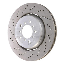 Load image into Gallery viewer, SHW 05-06 BMW M3 3.2L Left Front Cross-Drilled Lightweight Brake Rotor (34112282445) SHW Performance