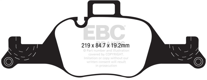 EBC 2017+ BMW 530 G30 Yellowstuff Front Brake Pads-Brake Pads - Performance-EBC