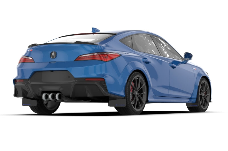 Rally Armor 23-24 Acura Integra + Integra A-Spec Black UR Mud Flap W/Red Logo (No Drilling Req.)-Mud Flaps-Rally Armor