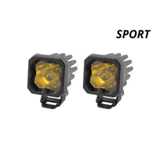 Load image into Gallery viewer, Diode Dynamics Stage Series C1 LED Pod Sport - Yellow Wide Standard ABL (Pair)-Light Accessories and Wiring-Diode Dynamics-691026129310-