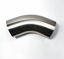 Load image into Gallery viewer, Stainless Bros 4in Diameter 1.5D / 6in CLR 45 Degree Bend Leg Mandrel Bend - Black Ops Auto Works