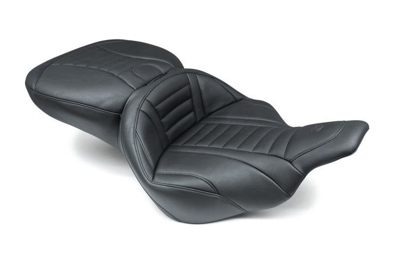 Mustang 97-07 Harley Electra Glide,Rd Glide Super Touring 1PC Seat Deluxe - Black Mustang Motorcycle