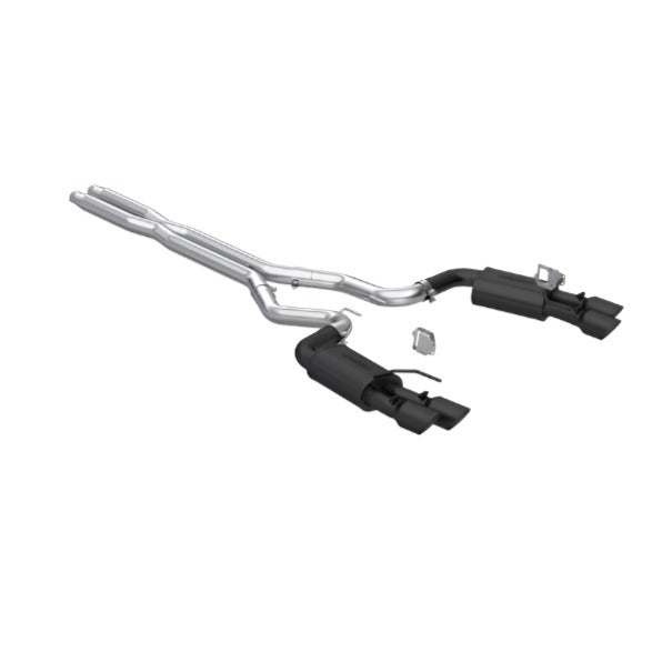 MBRP 2024 Ford Mustang GT 5.0L 3in Cat-Back Dual Split Rear - Quad Black Tips-Catback-MBRP