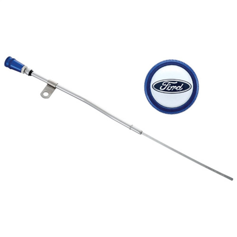 Ford Racing Dipstick Kit - Anodized Aluminum Handle w/ Embossed Ford Logo-Dipsticks-Ford Racing