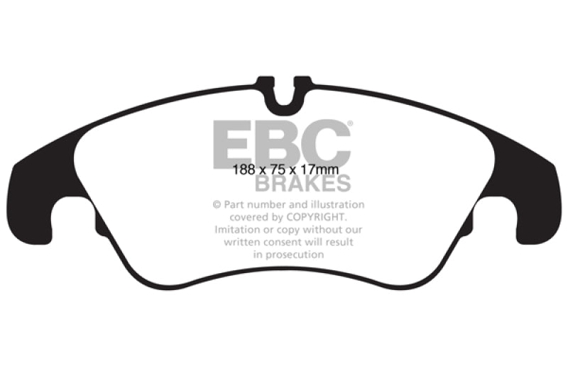 EBC 11 Audi A6 2.0 Turbo Ultimax2 Front Brake Pads-Brake Pads - OE-EBC