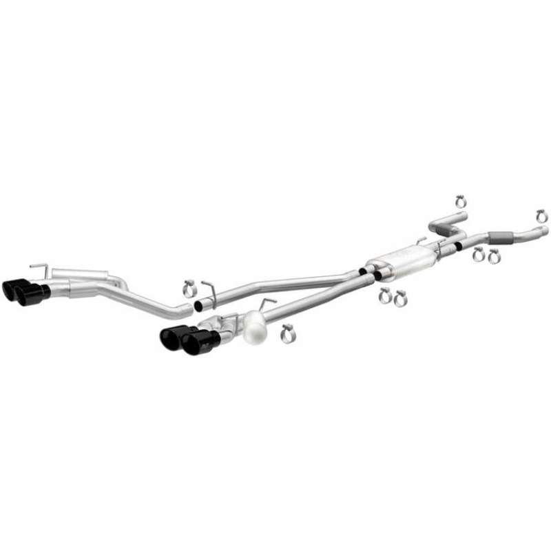 MagnaFlow 20-21 Ford Explorer 3.0L V6 Dual Exit Quad Black Chrome Tip Street Series Cat-Back Exhaust Magnaflow