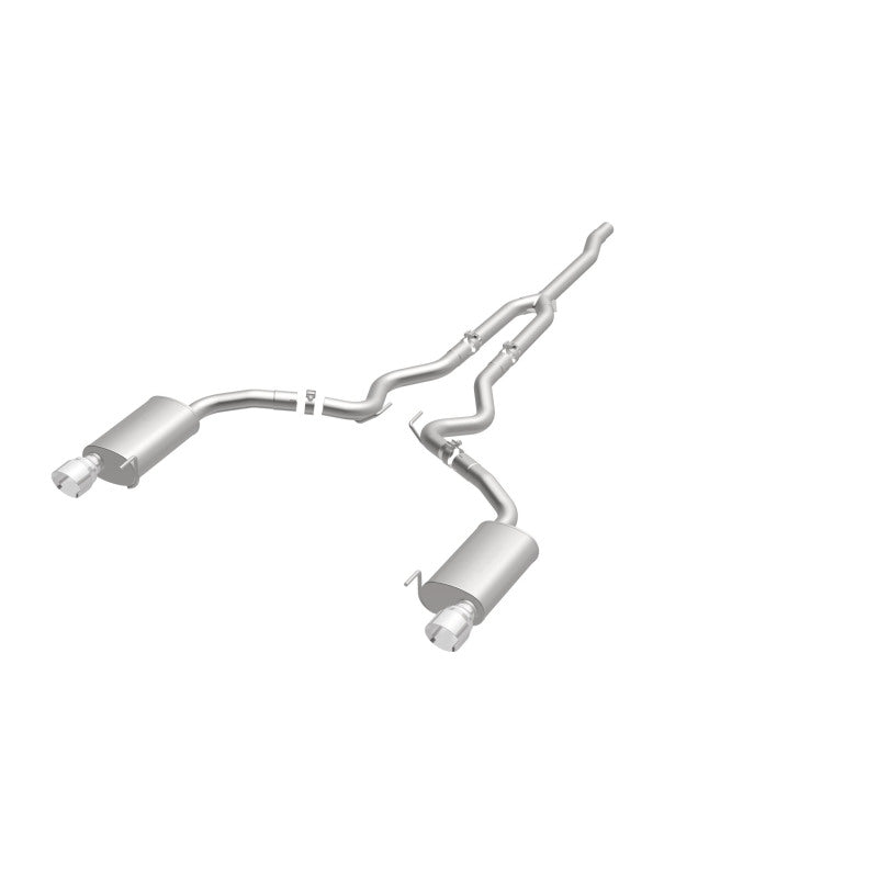 MagnaFlow Cat Back, SS, 2.5in, Street, Dual Split Polished 4.5in Tips 2015 Ford Mustang Ecoboost Magnaflow