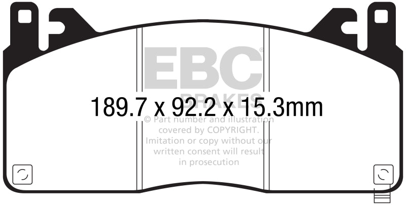 EBC 2015+ Ford Mustang GT350 Bluestuff Front Brake Pads - EBC DP53055NDX