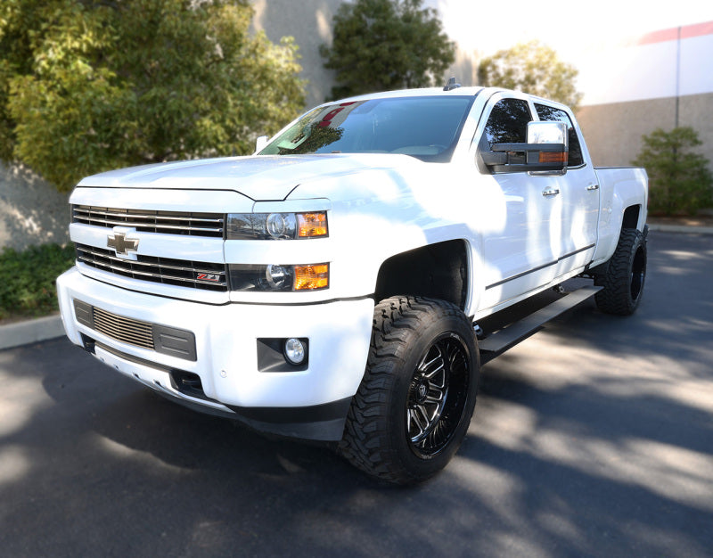 Go Rhino 15-19 Chev Silverado 2500HD/3500HD CC (Diesel) 4dr E-BOARD E1 Running Board Kit - Tex. Blk Go Rhino