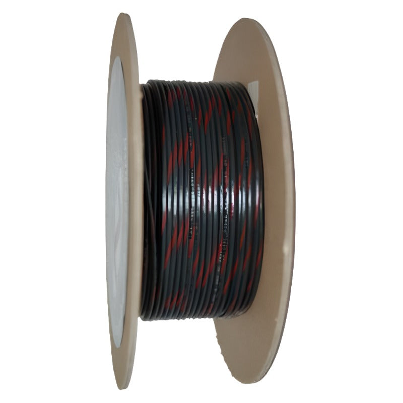 NAMZ OEM Color Primary Wire 100ft. Spool 18g - Black/Red Stripe-Wire Loom-NAMZ