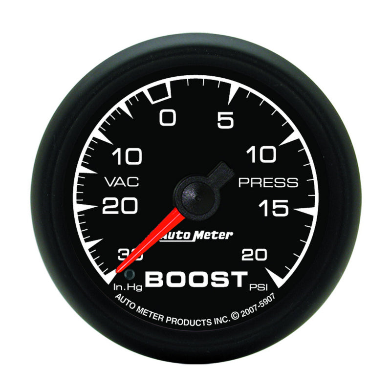 Autometer ES 52.4mm 30 In. HG/20 PSI Vacuum/Boost Gauge - Black Ops Auto Works