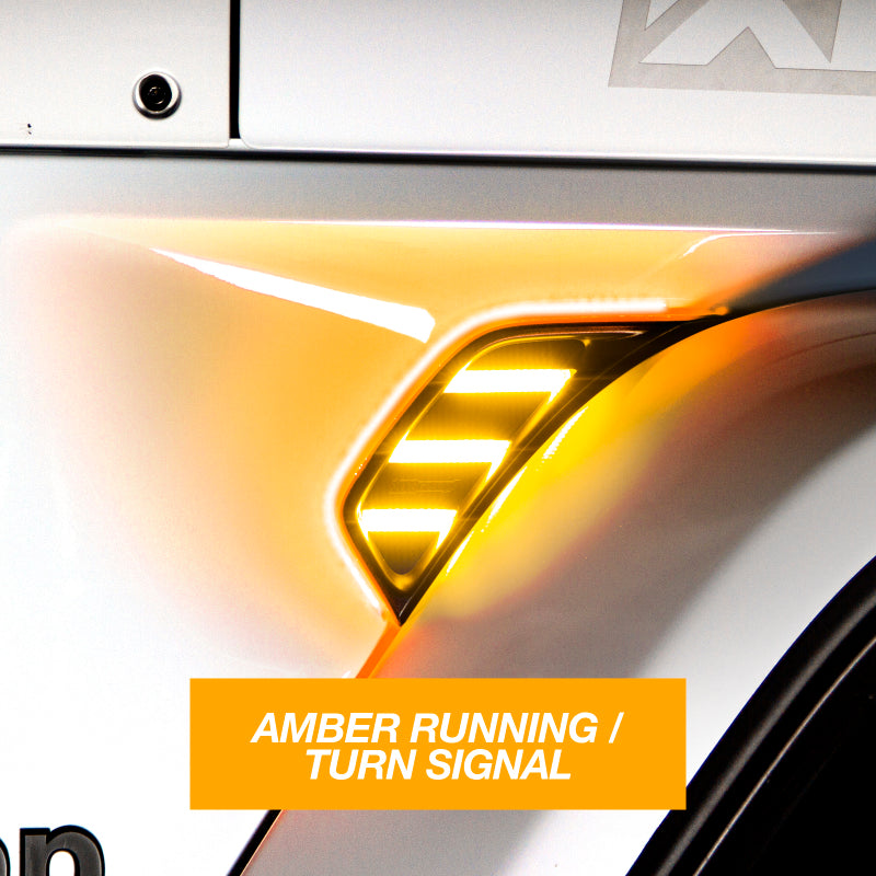XK Glow Amber Jeep Air Vent Light w/ Turn Signal & Running Light-Light Accessories and Wiring-XKGLOW