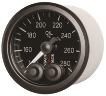Load image into Gallery viewer, Autometer Stack Instruments 52mm 140-280 Deg F 1/8in NPTF Male Pro Control Oil Temp Gauge - Black AutoMeter