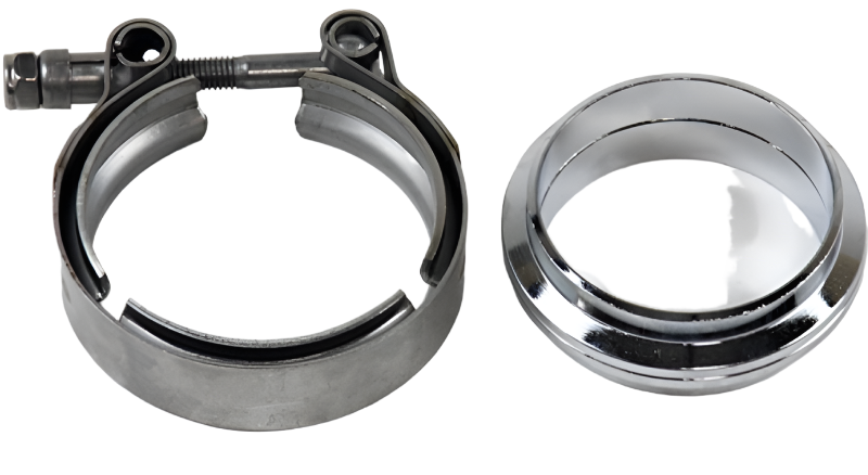 Granatelli 2.25in Flat Flanges w/V-Band Clamp Granatelli Motor Sports