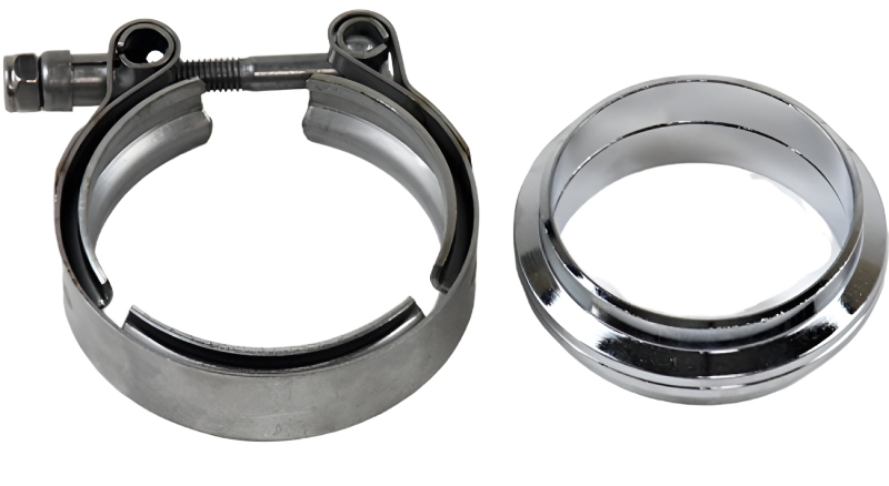 Granatelli 3.5in Flat Flanges w/V-Band Clamp Granatelli Motor Sports