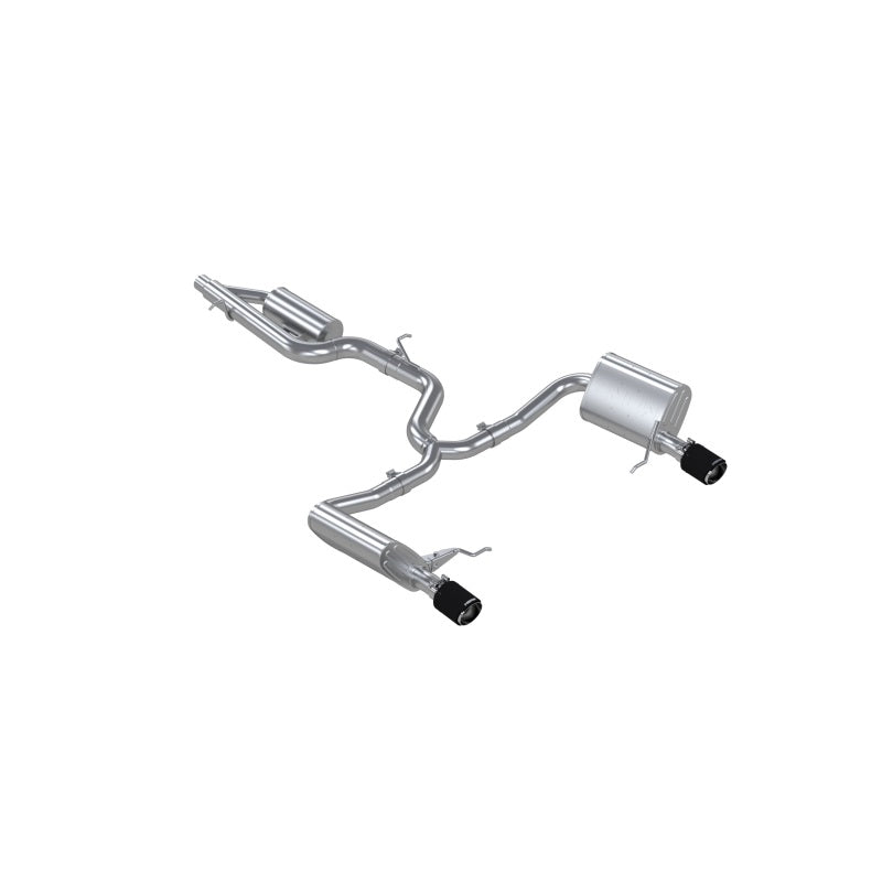 MBRP 17-19 VW Golf Sportwagen/Alltrack 1.8T T304SS 3in Cat-Back 2.5in Dual Split Rear w/ CF Tips MBRP