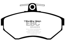 Load image into Gallery viewer, EBC 97-02 Volkswagen Cabriolet 2.0 Yellowstuff Front Brake Pads EBC