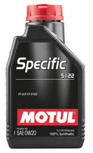 Load image into Gallery viewer, Motul 1L OEM Synthetic Engine Oil ACEA A1/B1 Specific 5122 0W20 Motul