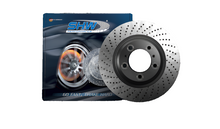 Load image into Gallery viewer, SHW 15-19 Porsche 911 Carrera 4 GTS w/o Ceramics Left Rear Drilled MB Brake Rotor (99135240302)-Brake Rotors - Drilled-SHW Performance
