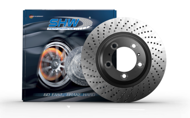 SHW 15-19 Porsche 911 Carrera4 GTS 3.0L w/o Ceramics Right Rear Drilled MB Brake Rotor (99135240402)-Brake Rotors - Drilled-SHW Performance