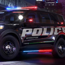 Load image into Gallery viewer, Putco 11-19 Ford Explorer Interceptor Blade Rocker Kits Sideliners - Red/Blue w/ White Override-Light Mounts-Putco