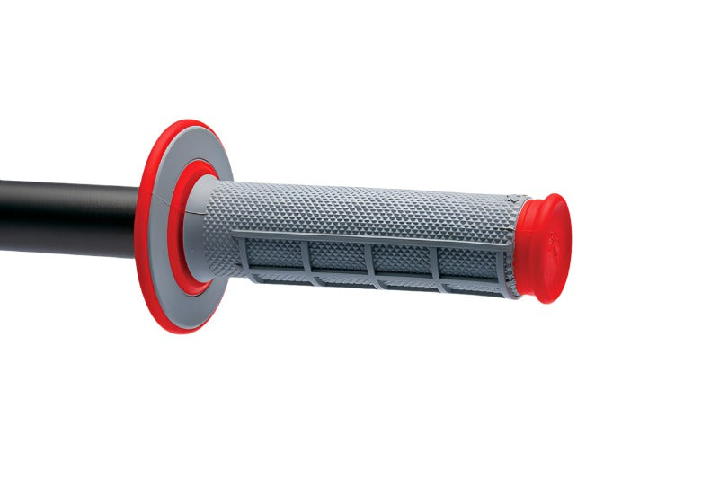 Renthal MX Dual Compound Grips 1/2 Waffle - Grey/ Red - Black Ops Auto Works
