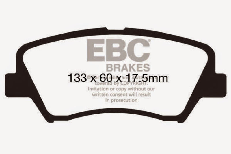 EBC 13+ Hyundai Elantra 1.8 Redstuff Front Brake Pads-Brake Pads - Performance-EBC