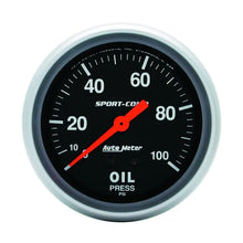 Load image into Gallery viewer, Autometer Sport-Comp 66.7mm 0-100 PSI, Mechanical Oil Pressure AutoMeter