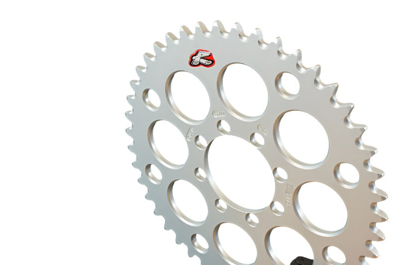 Renthal Barnes Style Rear Sprocket Grooved Silver - 520-46P Teeth - Black Ops Auto Works