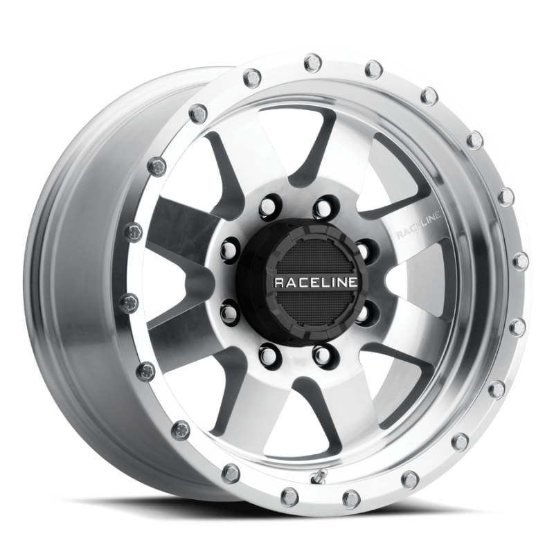 Raceline 935MC Defender 17x9in / 6x139.7 BP / -12mm Offset / 107.95mm Bore - Machined Wheel Raceline