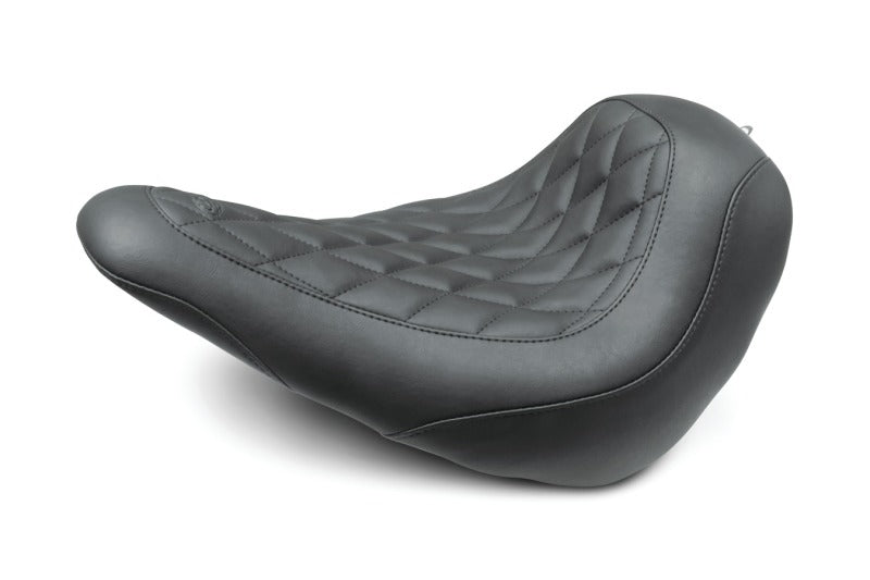Mustang 18-21 Harley Low Rider, Sport Glide Wide Tripper Solo Seat Diamond Stitch - Black Mustang Motorcycle
