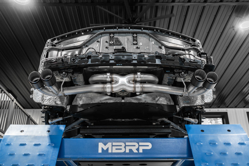 MBRP 20-23 Chevrolet Corvette C8 3in Cat Back Quad Split Rear Exit w/ Carbon Fiber Tips - T304 MBRP