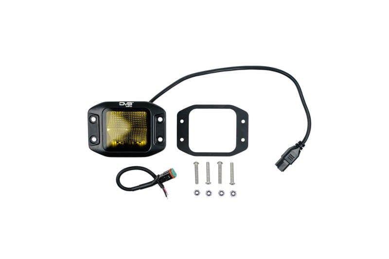DV8 3-Inch Elite Series LED Amber Flush Mount Pod Light-Light Bars & Cubes-DV8 Offroad