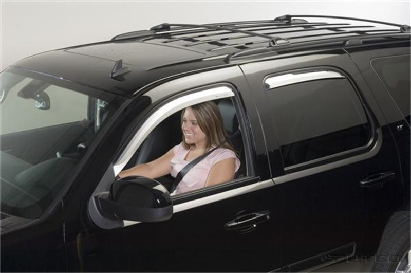 Putco 07-14 Chevrolet Tahoe (Set of 4) Element Chrome Window Visors Putco